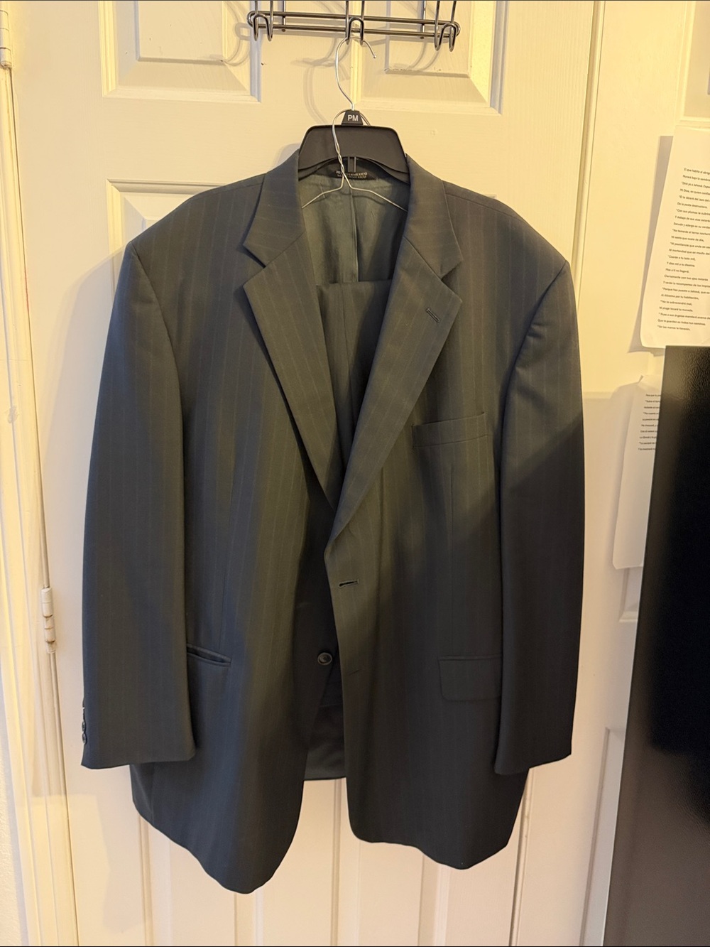 Men's Charcoal Pinstripe Suit Blazer